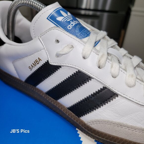 Adidas Samba OG Originals Cloud White Core Black Gum IG9030 Womens PREOWNED - Picture 3 of 16